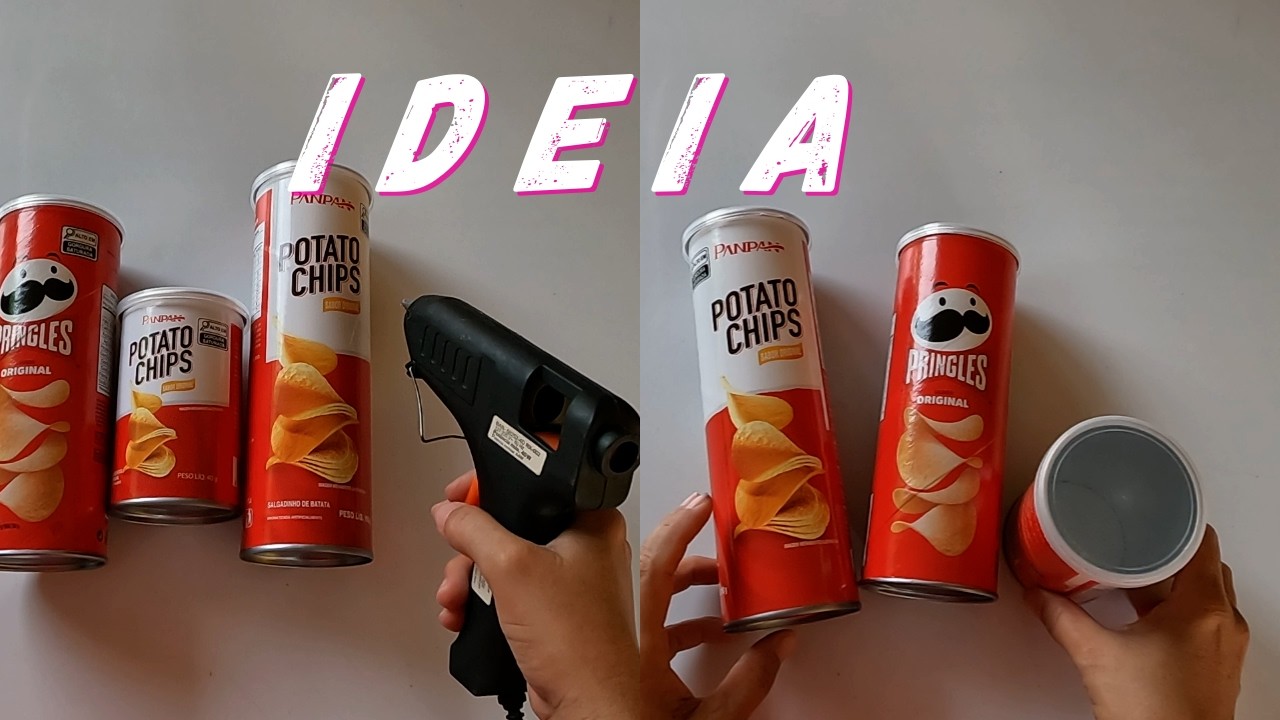 IDEIA GENIAL COM POTE DE BATATA CHIPS #DOLIXOAOLUXO#