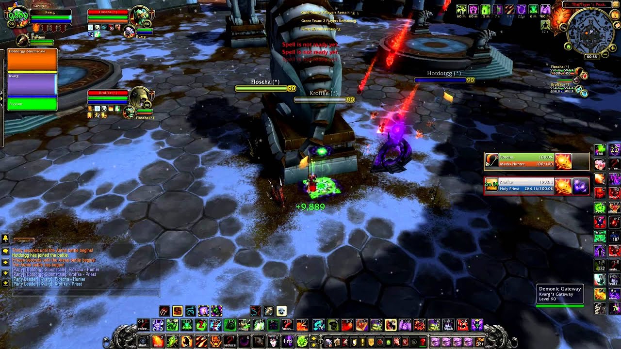 WOW Destruction Warlock 2v2 arena 5.4 MOP PVP