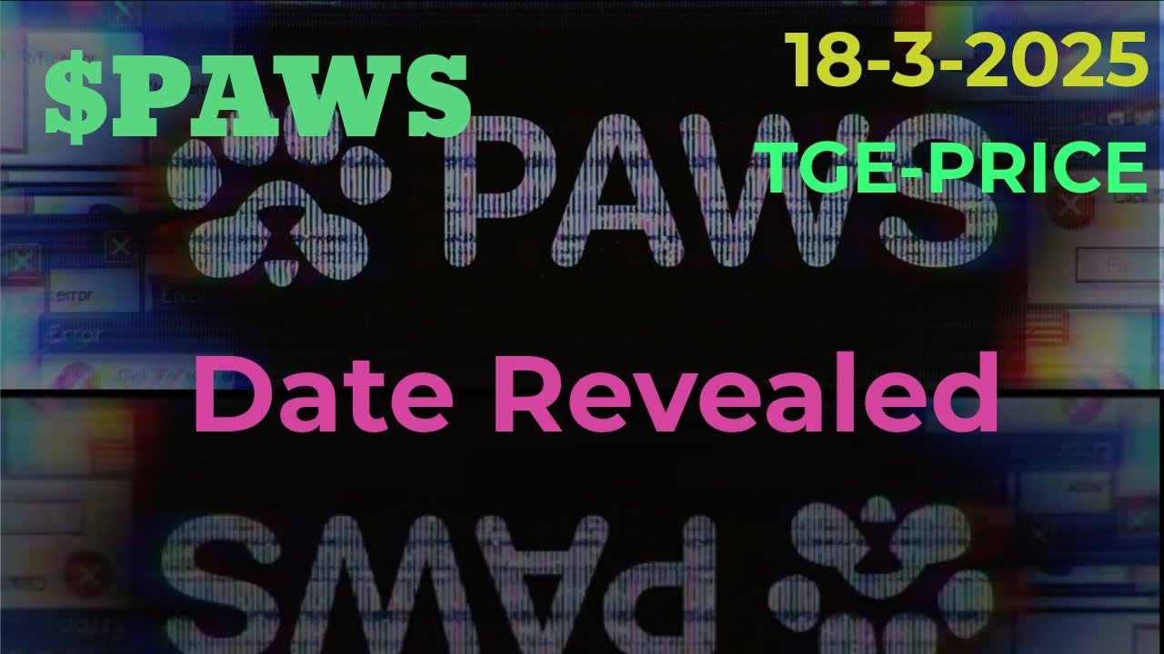 PAWS LAUNCHING DATE REVEALED 😱!! 🐾 PAWS AIRDROP UPDATE!!