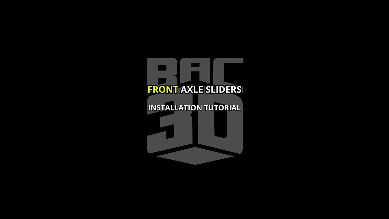 Custom Supermoto Axle Sliders - Front Wheel - BAC 3D Tutorial