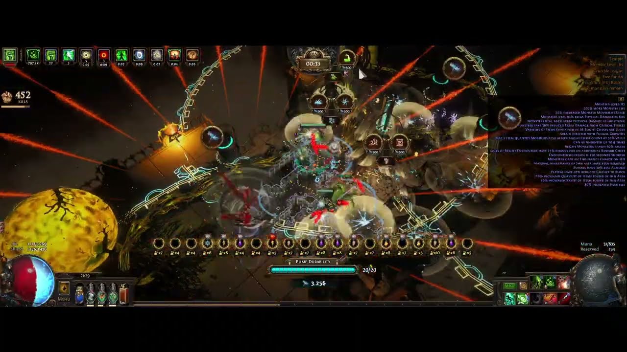 [PoE 3.21] ~1 div budget 3x teal Blight-Ravaged farmer - Poison Detonate Dead Occultist
