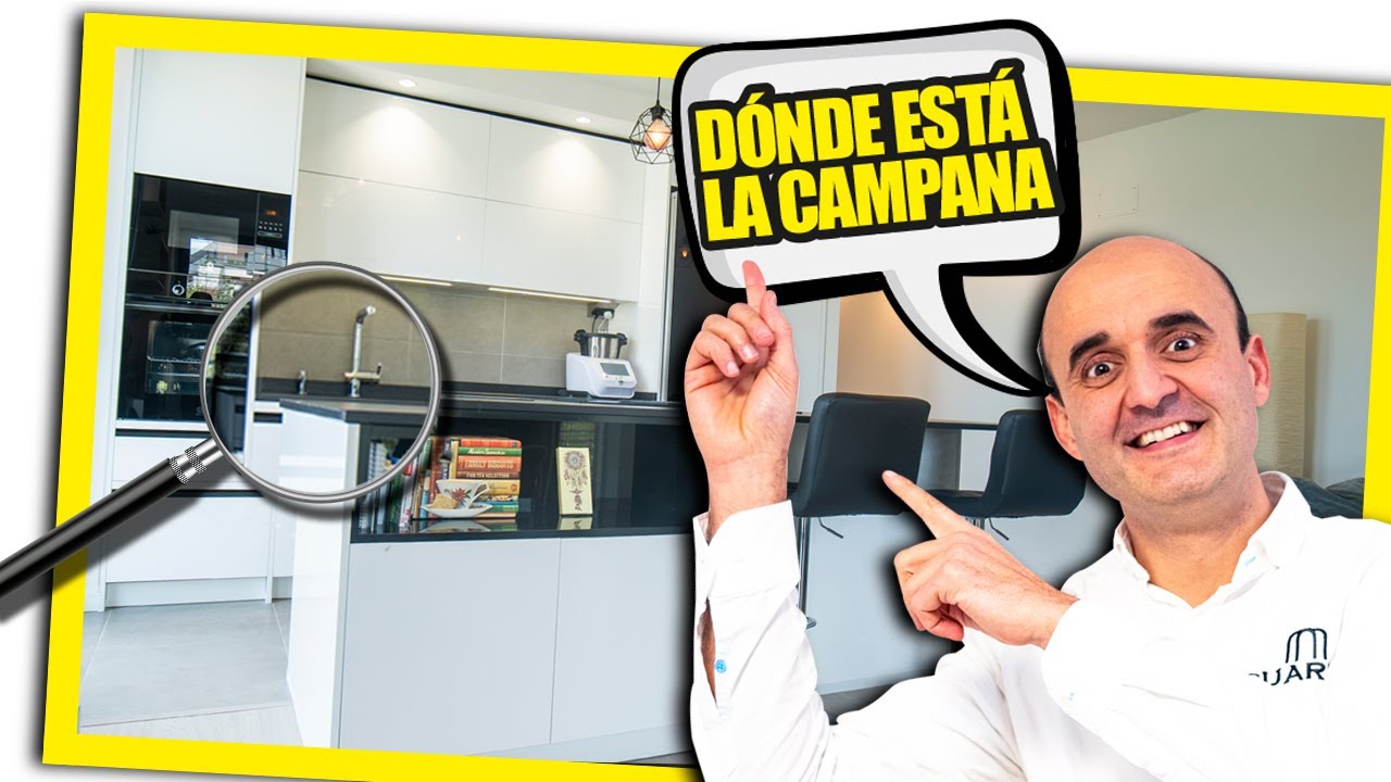 ME ENCANTA ❤ Cocina BLANCA Y NEGRA Abierta al Salon  con Placa Elica Nikola tesla y Dekton Sirius
