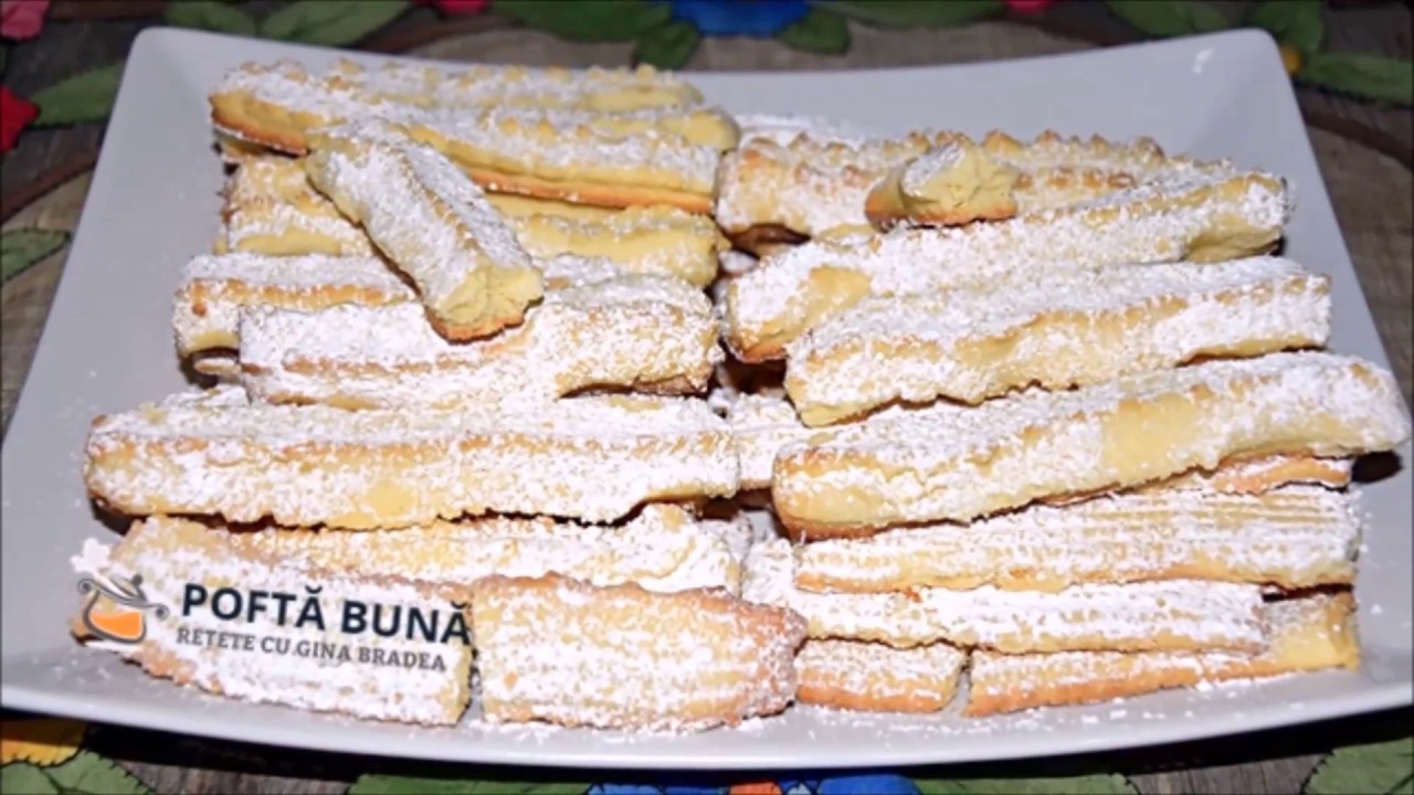 Biscuiti spritati, piscoturi cu unt, untura si lamaie sau vanilie, reteta copilariei