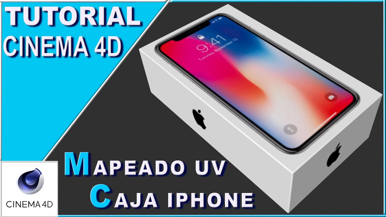 Mapeado UV de CAJA IPHONE y texturizado | CINEMA 4D