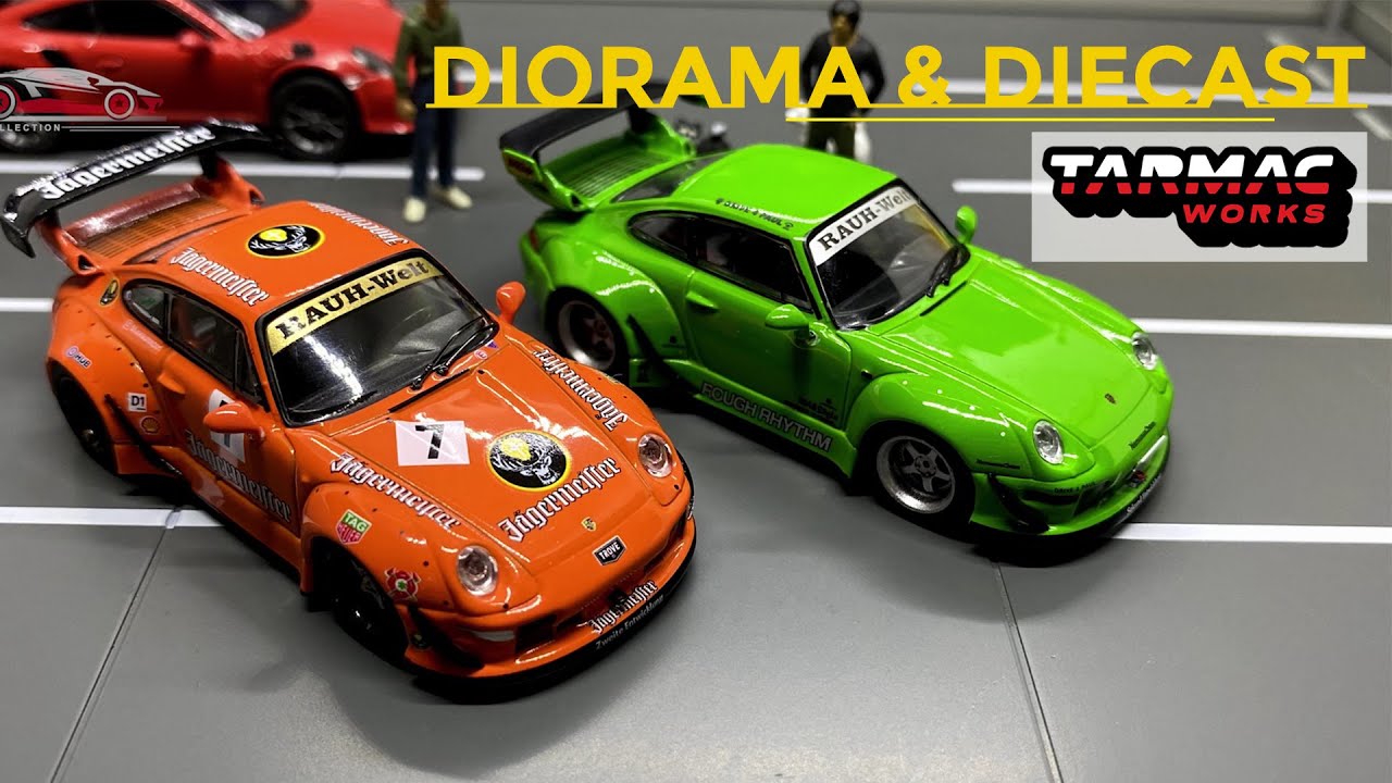 UNBOXING DIECAST 1/64 PORSCHE RWB 993 ROUGH RHYTHM - PORSCHE RWB 993 JAGERMEISTER | TARMAC WORKS