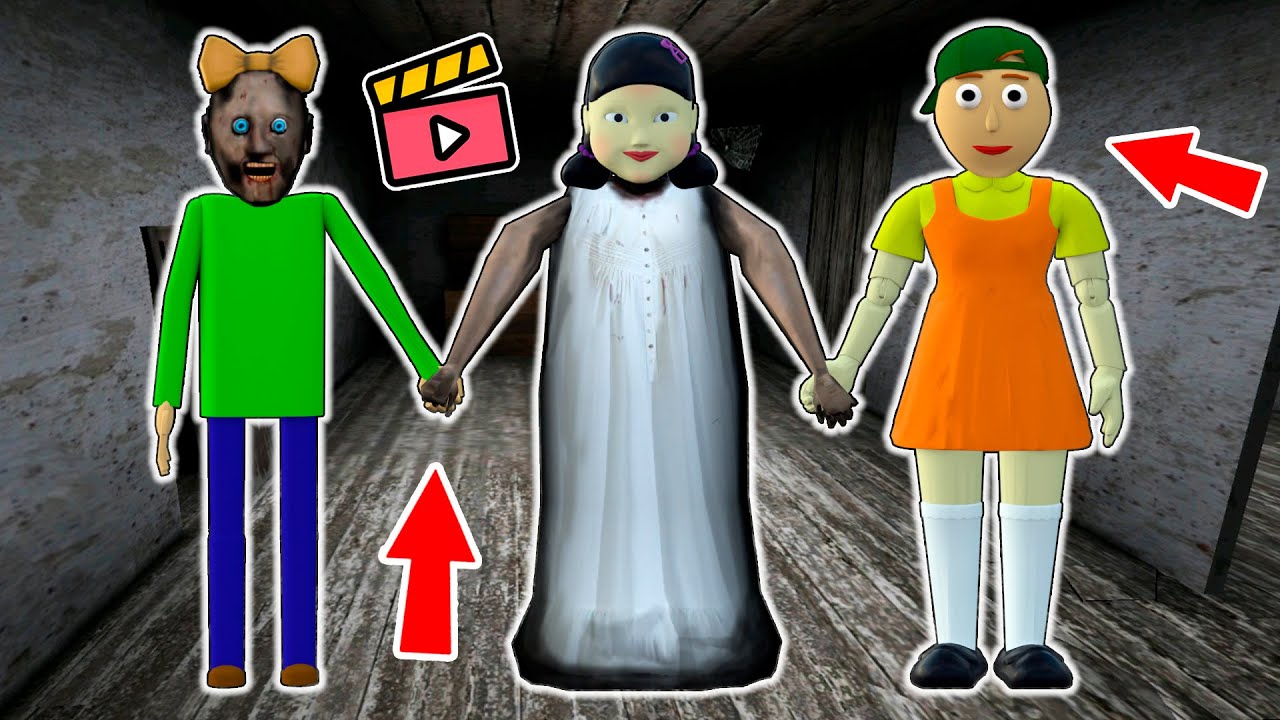 Granny vs Baldi vs Squid Game - funny horror school animation (Compilation #5)
