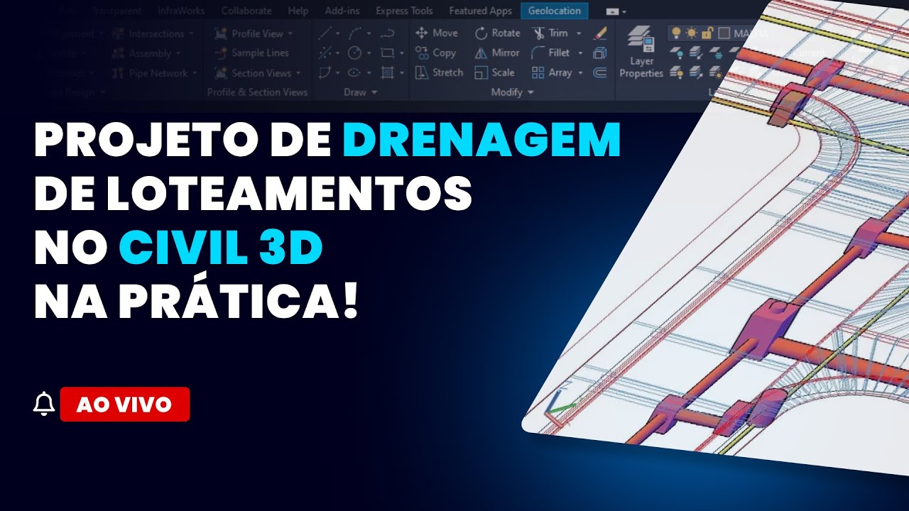 Live #179: Projetos de Drenagem de Loteamentos no Civil 3D: CASE REAL