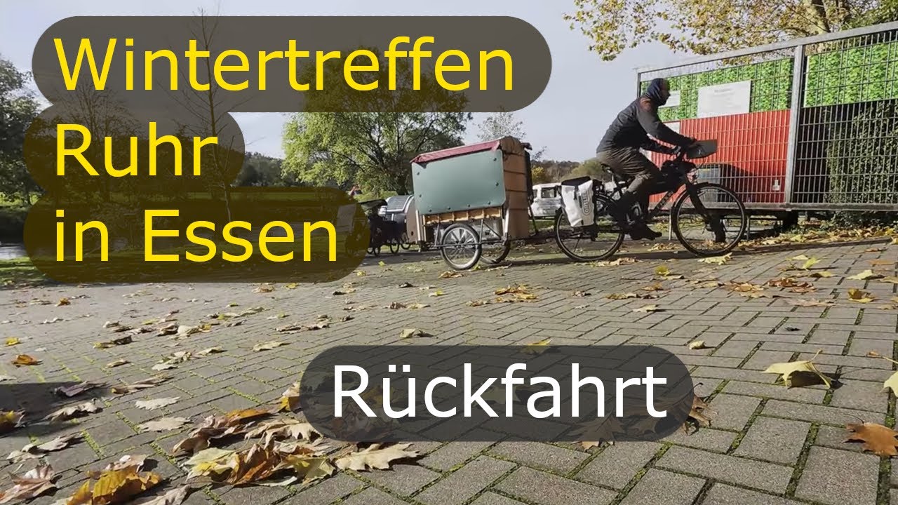 Bahnradwege und Regen auf der Rückfahrt - Wintertreffen Ruhr in Essen