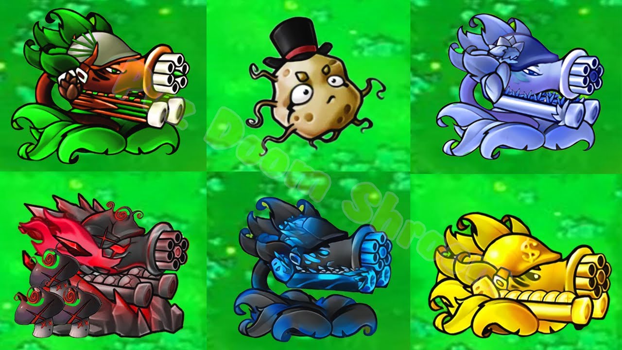 PvZ Fusion download: Max-Level Obsidian Commando & Machine Turret Combo vs Gargantuar