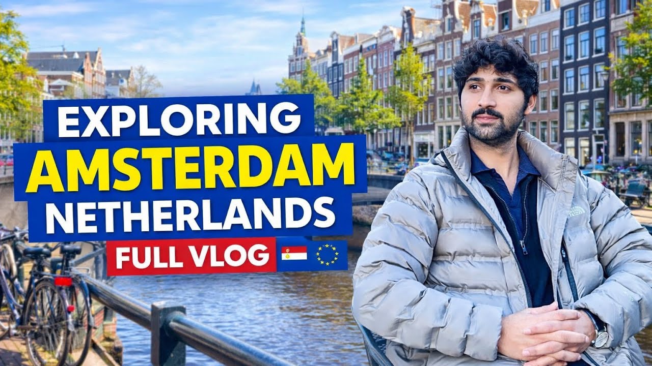 1 Day Trip from Italy 🇮🇹 to Amsterdam Netherlands 🇳🇱 | Food, Culture & Amazing Night View