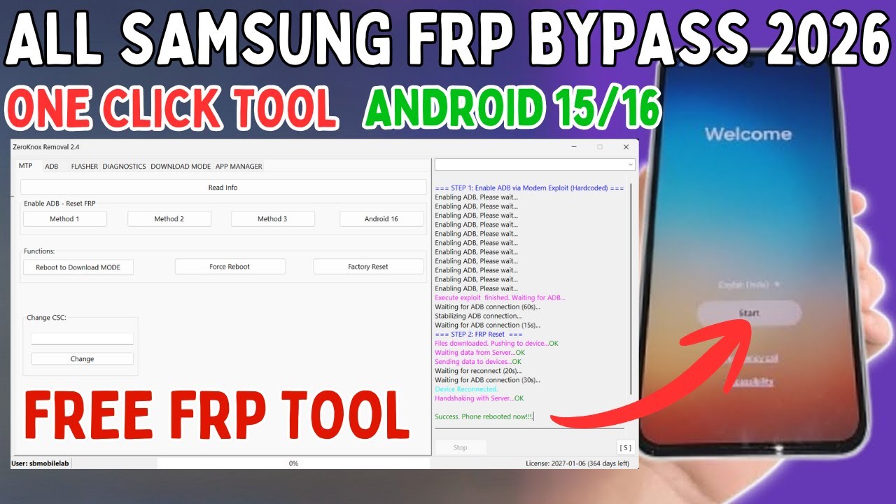 All Samsung FRP Bypass 2026 Android 13/14/15/16 | Samsung FRP Tool 2026, SB Mobile FRP📲
