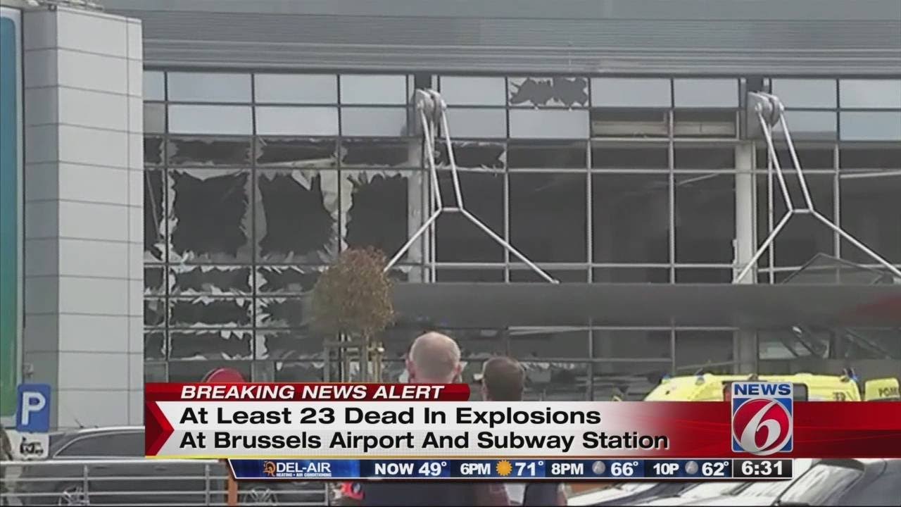 23 dead in explosions at Brussels airport, subway station