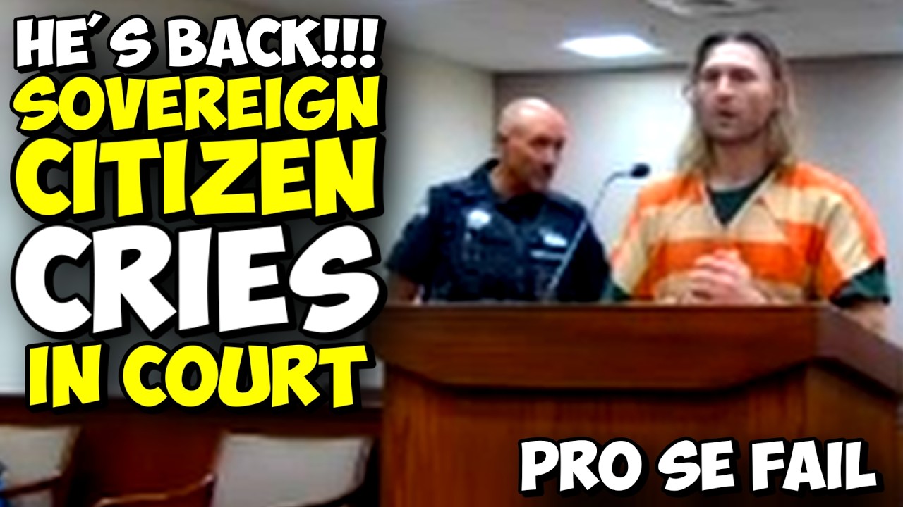 HE'S BACK! Sovereign Citizen Fails To Appear And Then CRIES IN COURT During Sentencing! Pro Se FAIL!