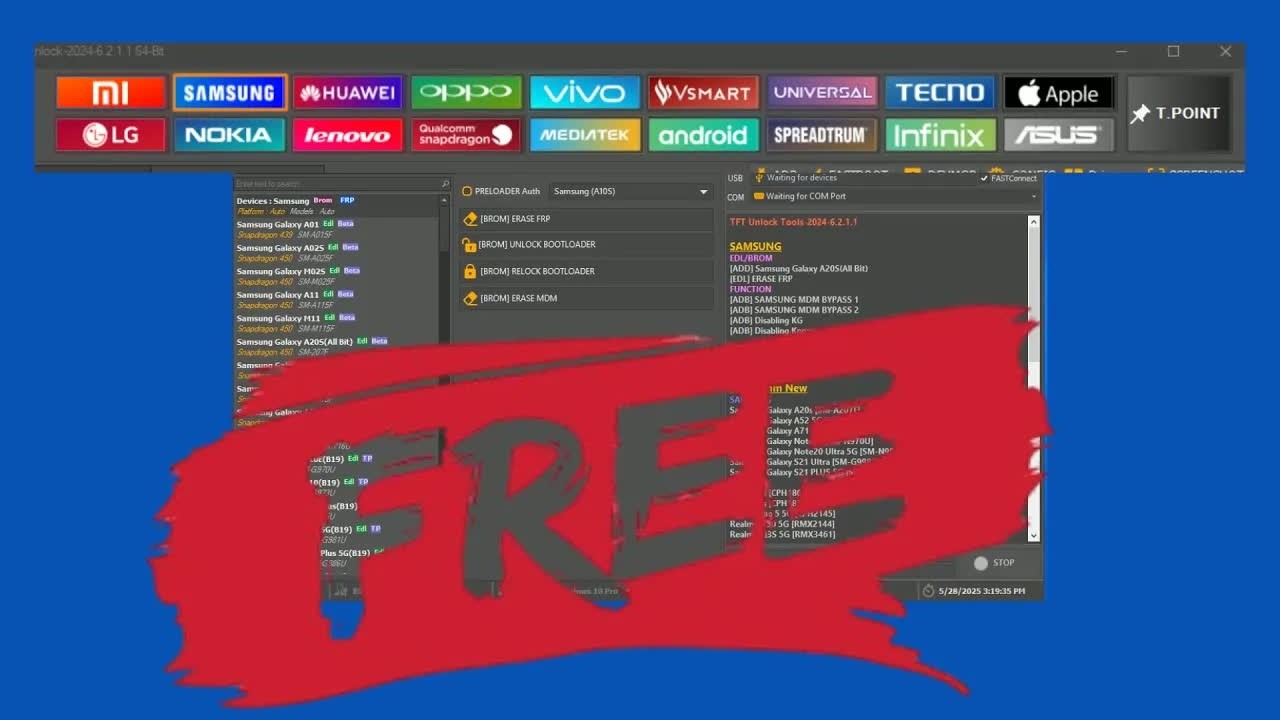 Free Download Tool Unlock/ Bypass FRP, Factory Reset Android 2025| TFT Unlock Tool Free Download