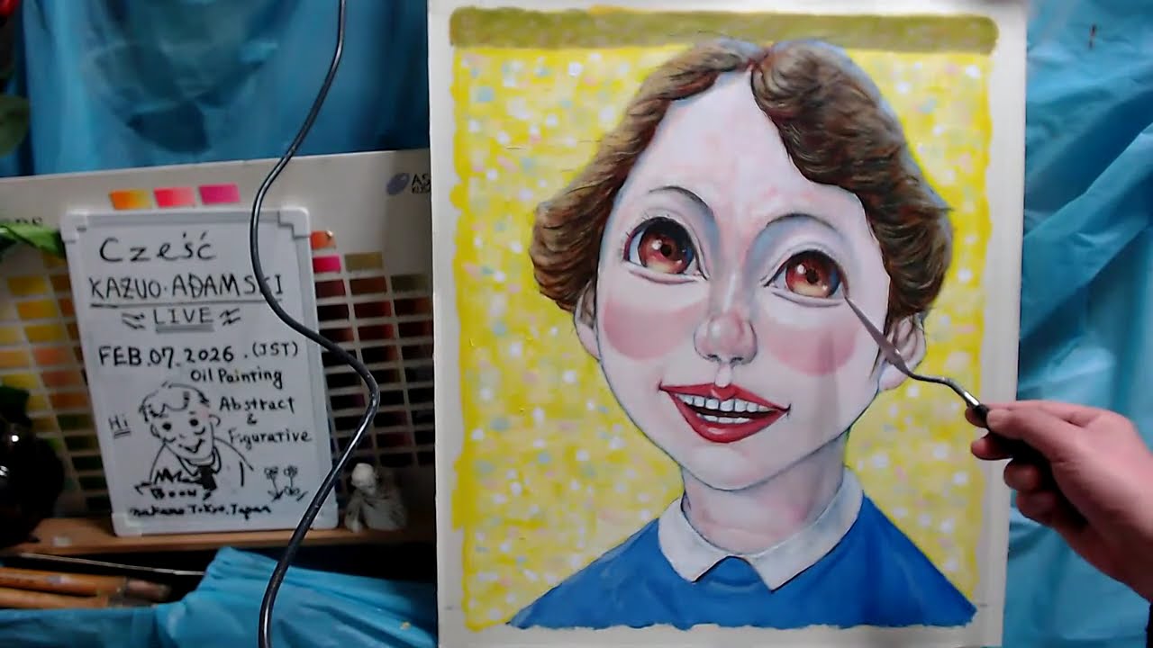 Oil painting  portrait day 6 op1636-6   [LIVE]--  