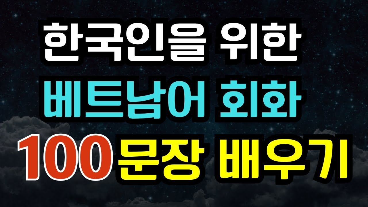 한국인을 위한  맞춤형 베트남어 회화 100문장으로 쉽게 배워요!