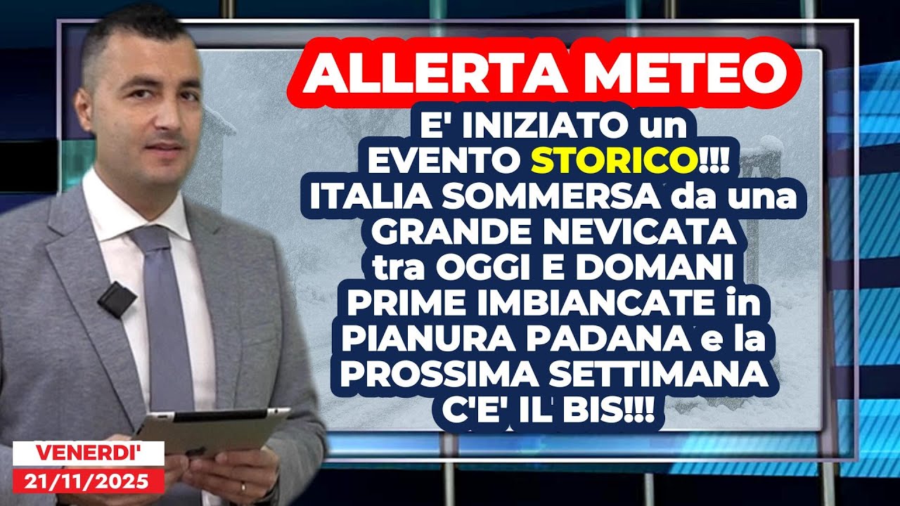 Allerta Meteo, EDIZIONE SPECIALE: Italia sommersa da una grande nevicata tra oggi e domani!!!