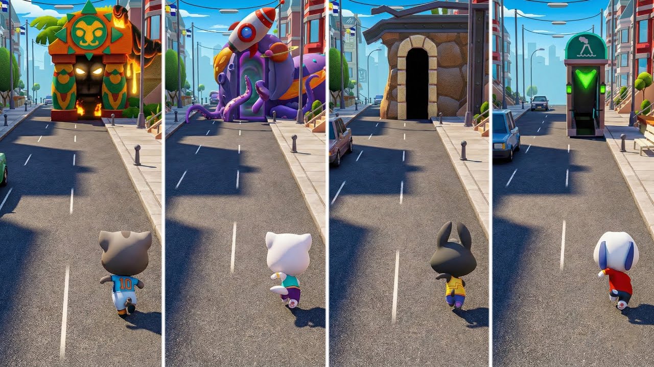 Talking Tom Gold Run: Talking Tom,Talking Angela,Talking Becca,Talking Hank (Android/iOS) Gameplay