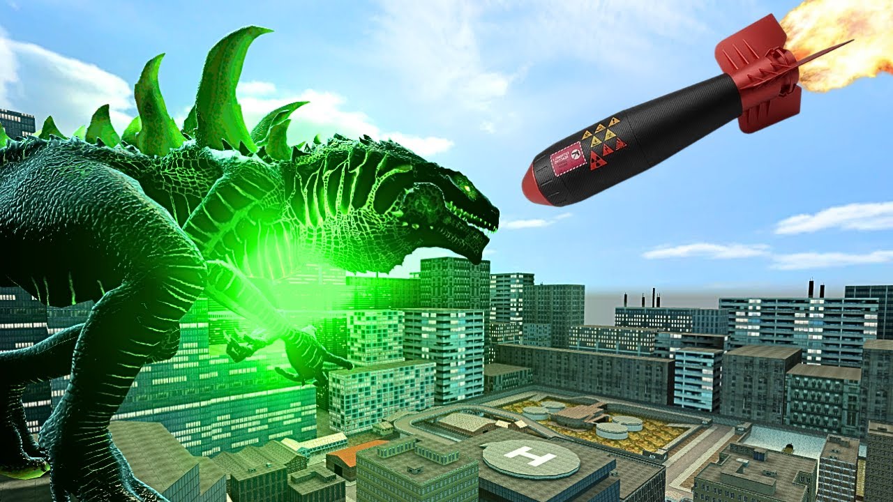 Radioactive Godzilla is in the city! Can nuclear bombs stop it? - GMod