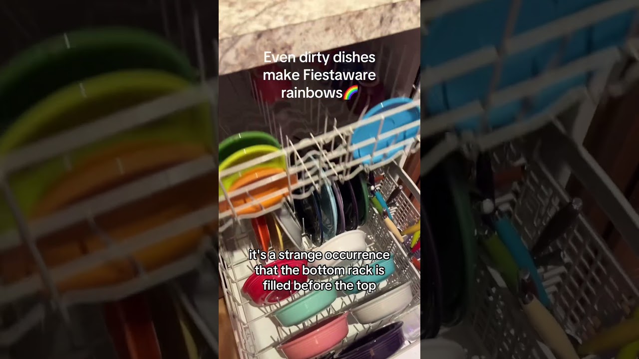 Even dirty dishes are rainbows 