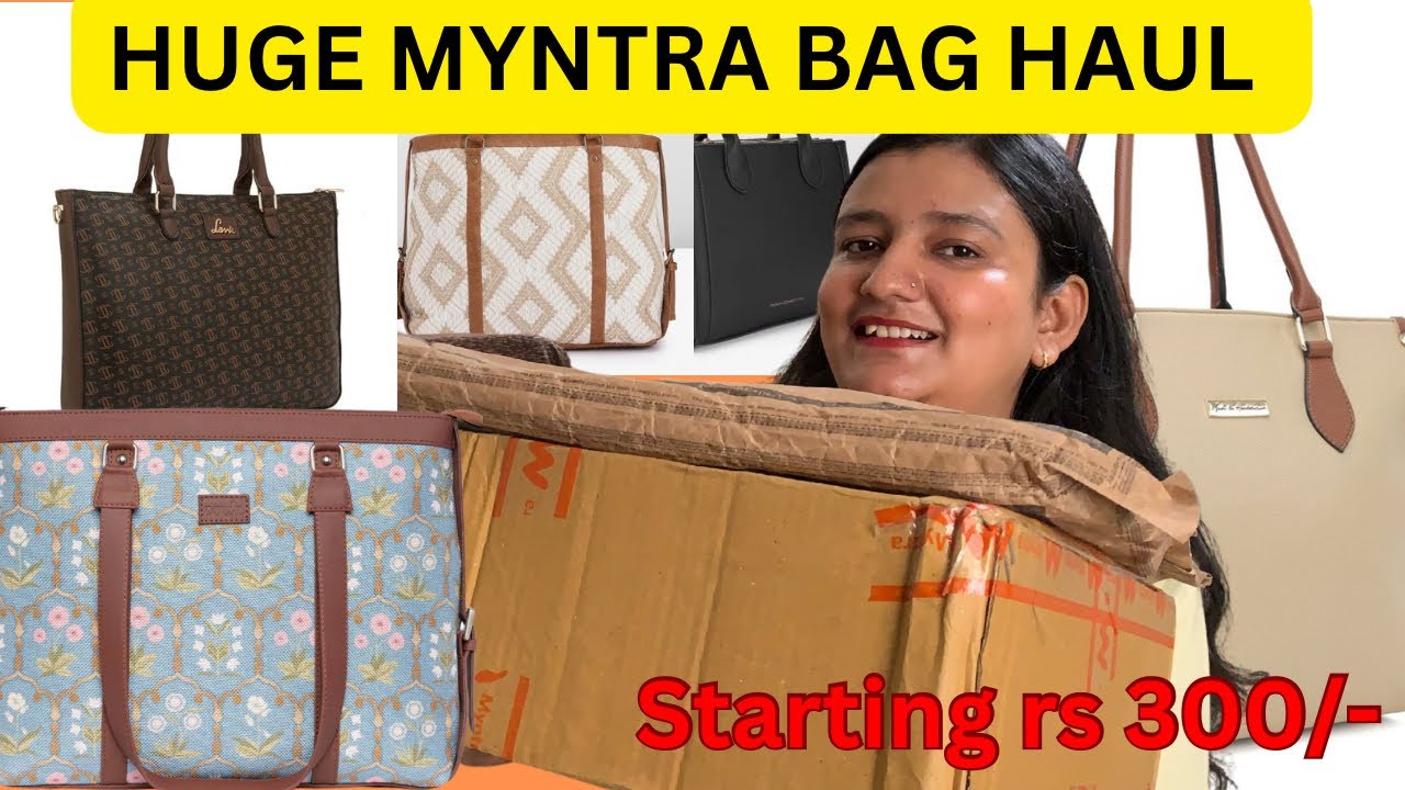 *HUGE* MYNTRA BAG HAUL | itne saste aur sundar bag from MYNTRA| Latest hand bag collection/-