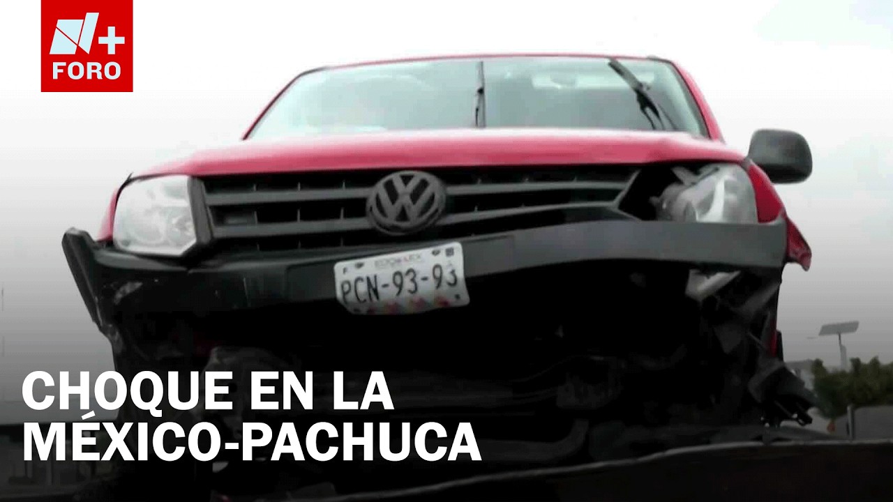 Choque en la M&eacute;xico-Pachuca afecta la salida a Hidalgo a la altura de Ecatepec