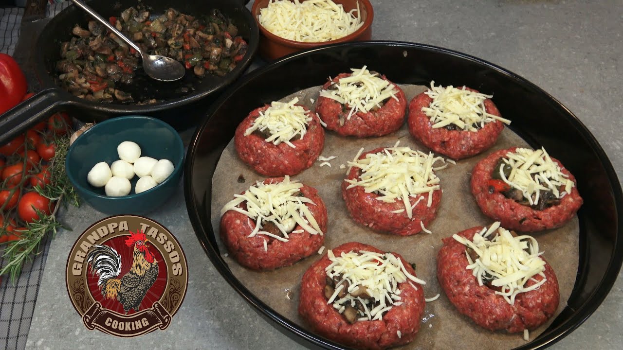 Фаршированные бургеры из духовки
