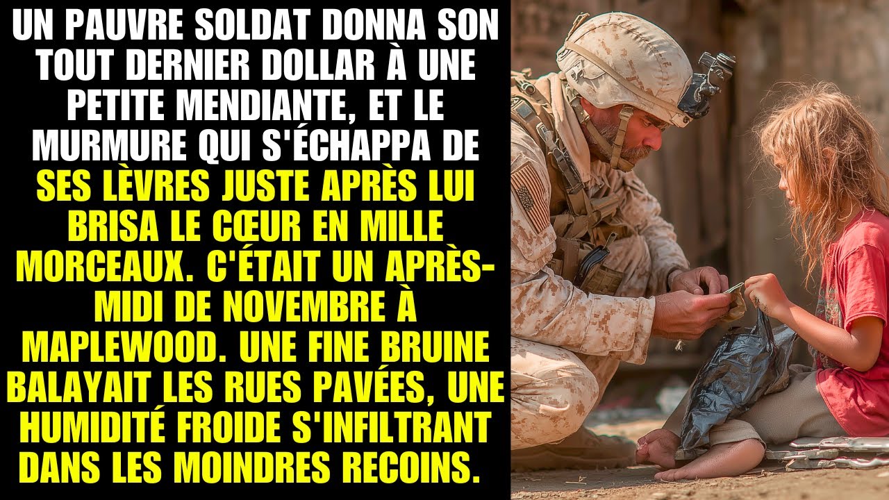 Un pauvre soldat donne son dernier dollar à une mendiante. Le murmure de la fille lui brise le cœur.