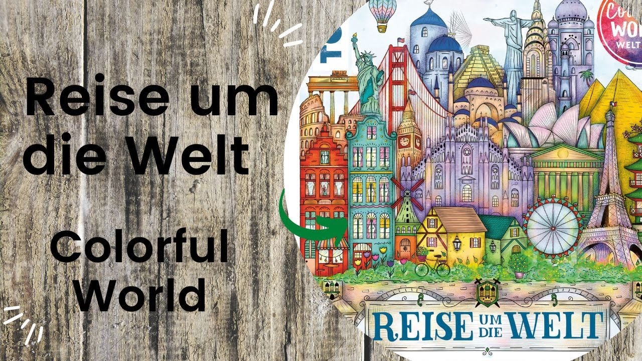 Reise um die Welt - Colorful World //Adult Colouring Book Flip Through