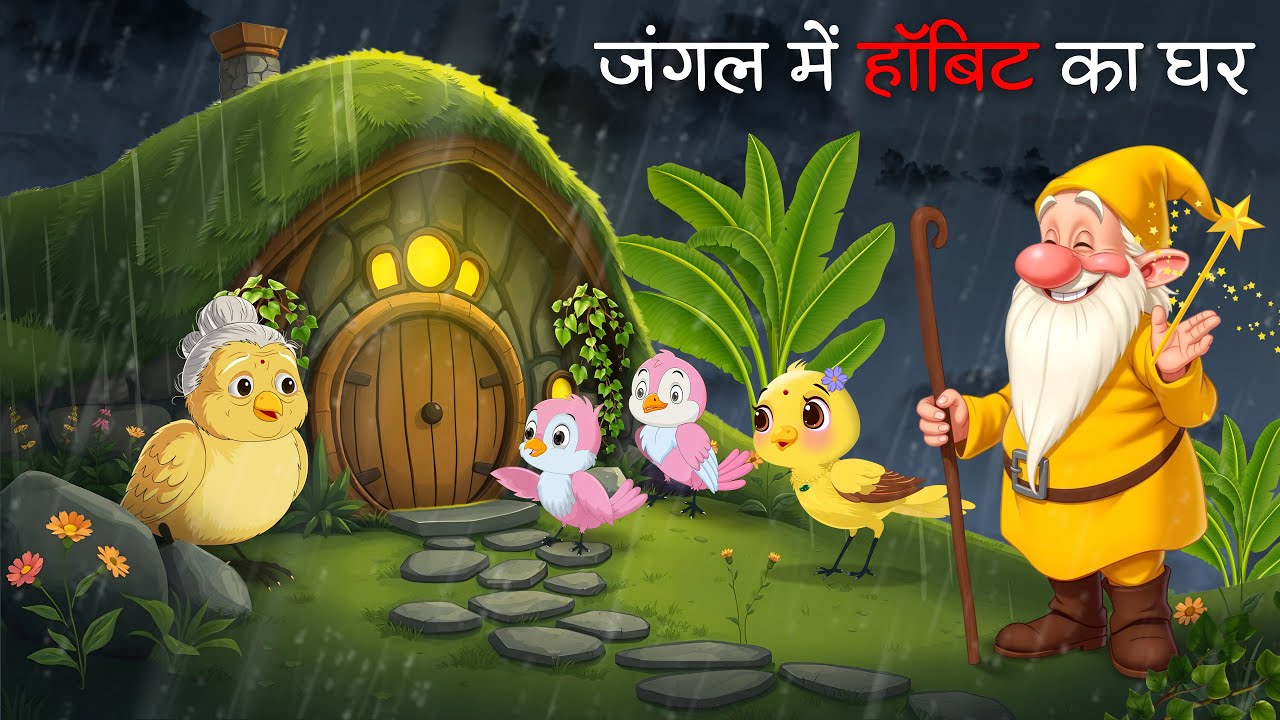 बारिश में हॉबिट का घर | Hobbit Ka Ghar | Tuni chidiya ki kahani|Moral |Shikari ki kahani | Moral