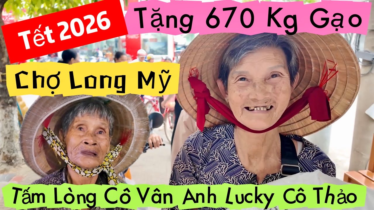 Tặng 670 Kg Gạo Tại Chợ Long Mỹ Hậu Giang Và 1 Người Cao Tuổi Khó Khăn Ở Vị Thanh | Khương Nhựt Minh