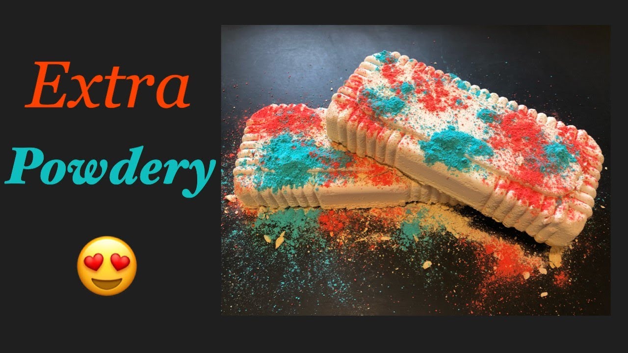 ASMR : Extra-Powdery Slabs : Crumble : Powder Play + Sifting