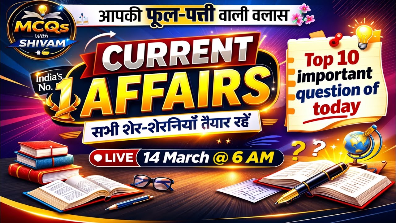 14 March 2026 Current Affairs || Current Affairs Today || Shivam sir