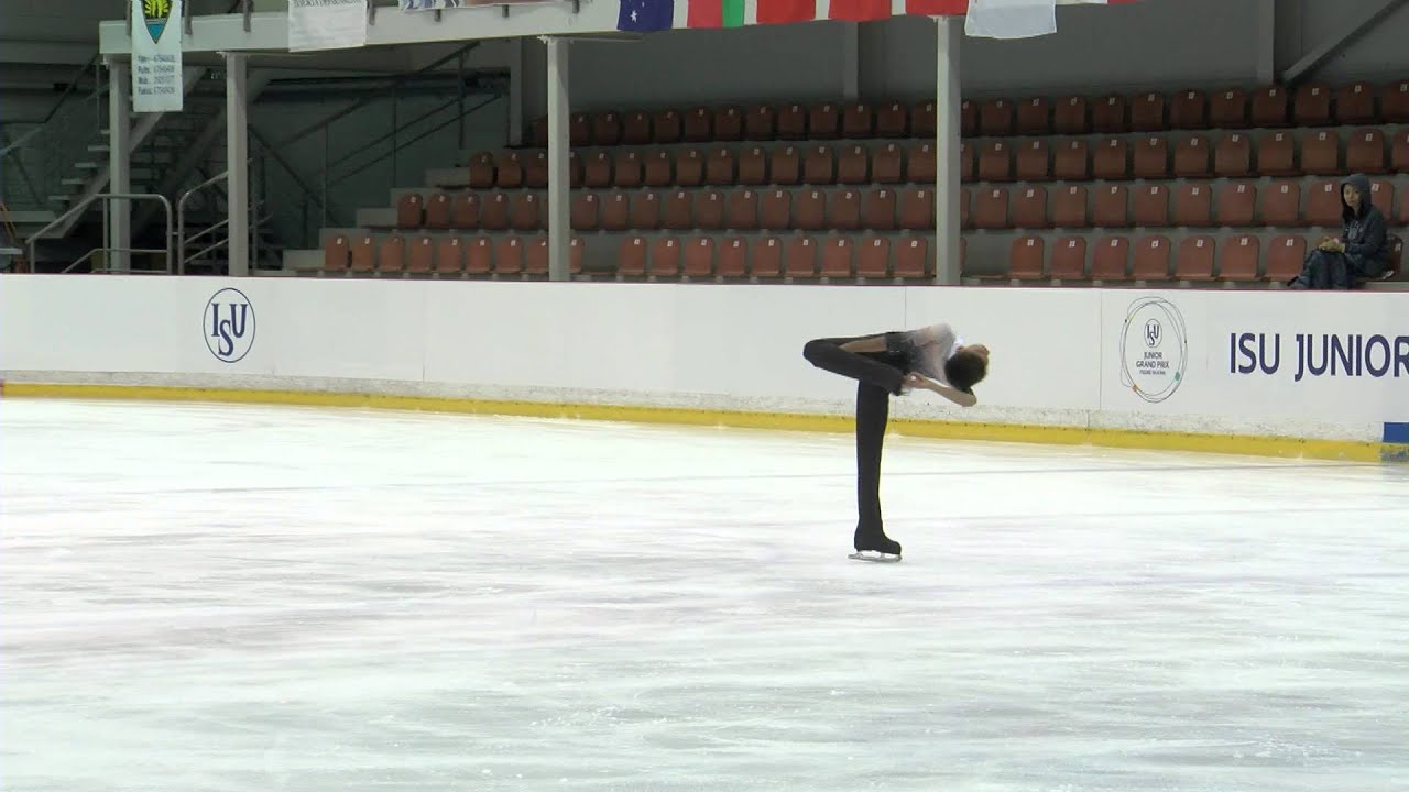 ISU 2015 Junior Grand Prix Men Free Skate Riga Petr GUMENNIK RUS
