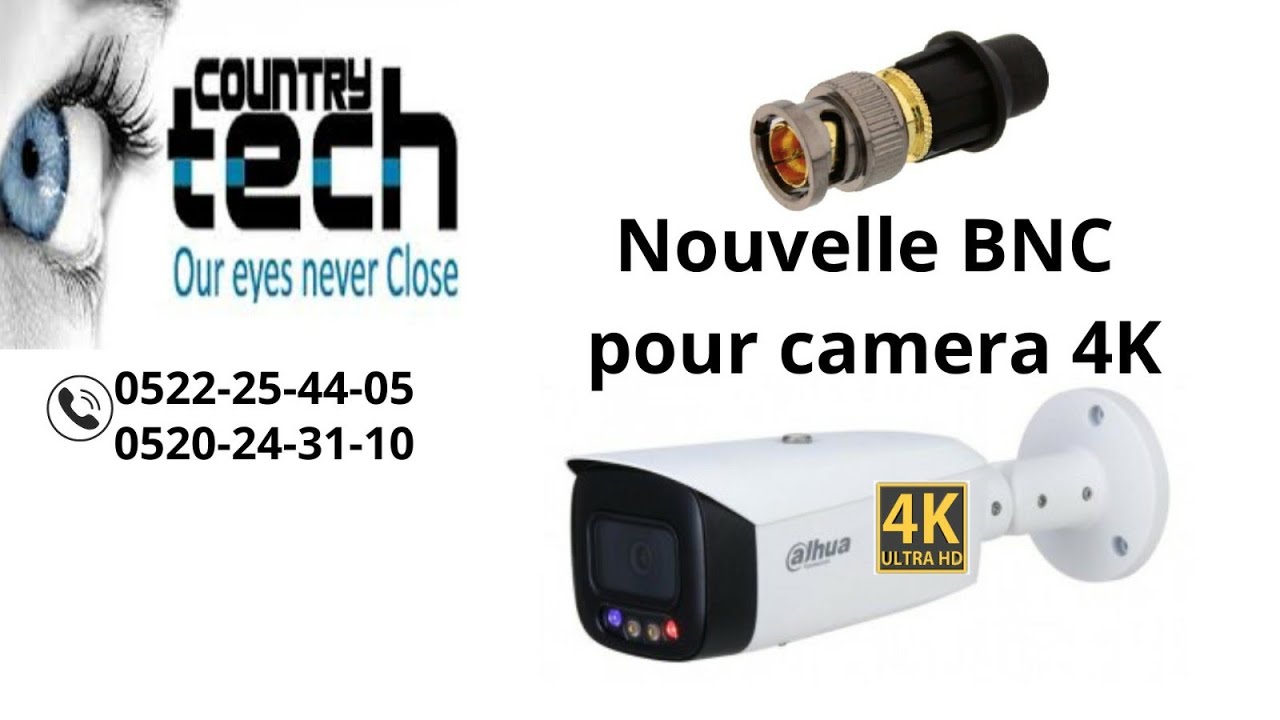 nouveaux : fiche BNC pour caméra 4K pour garantir la bonne qualité d'image