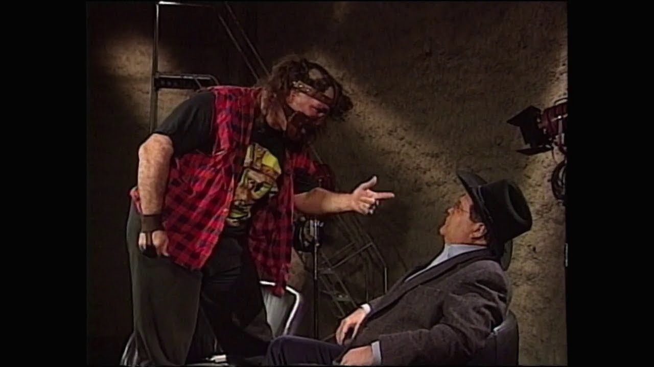 Mankind / Mick Foley Interview with Jim Ross (Part 4) Mankind attacks Jim Ross! 1997 (WWF)