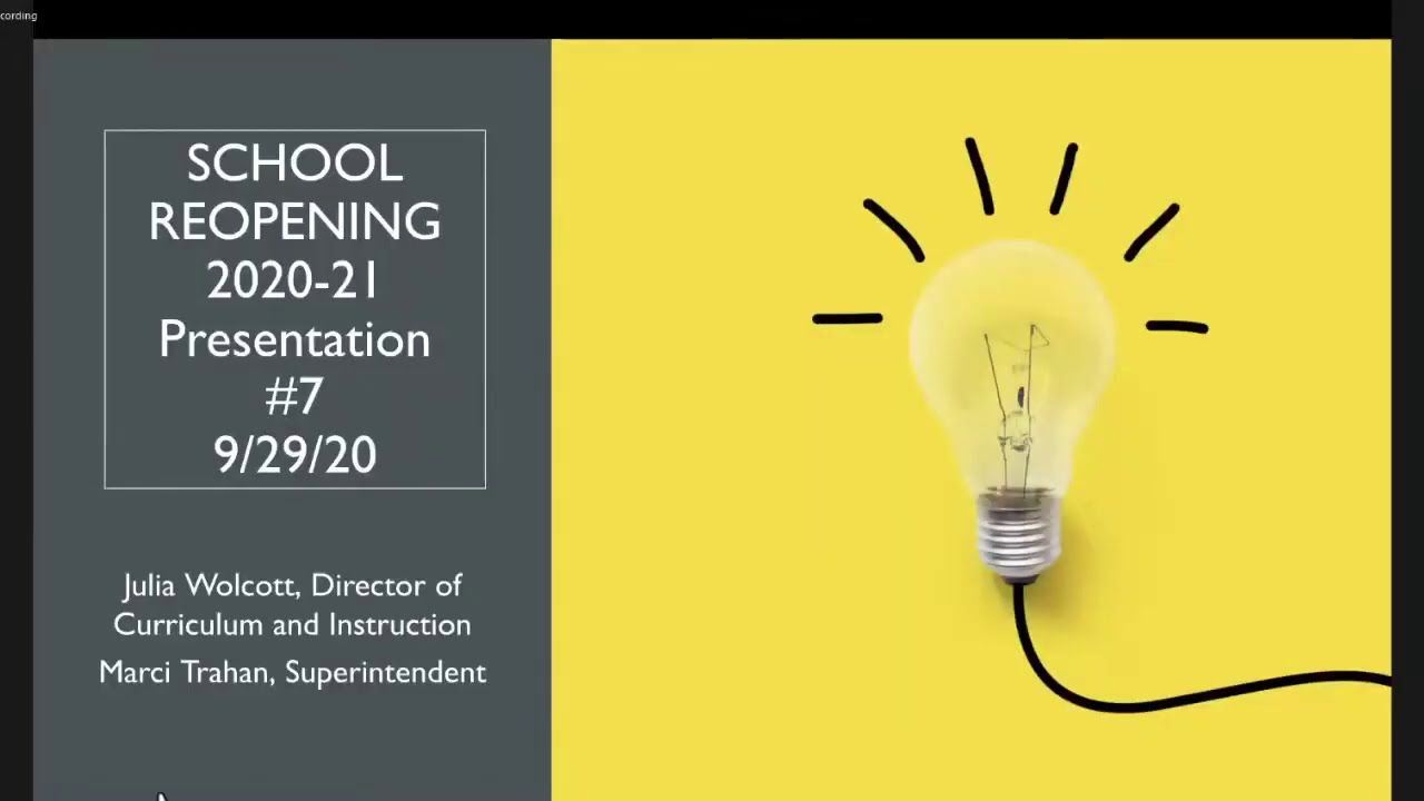 RVSD BoT Meeting 9/29/20 - Schools Reopening Update #7 & Student Services Update