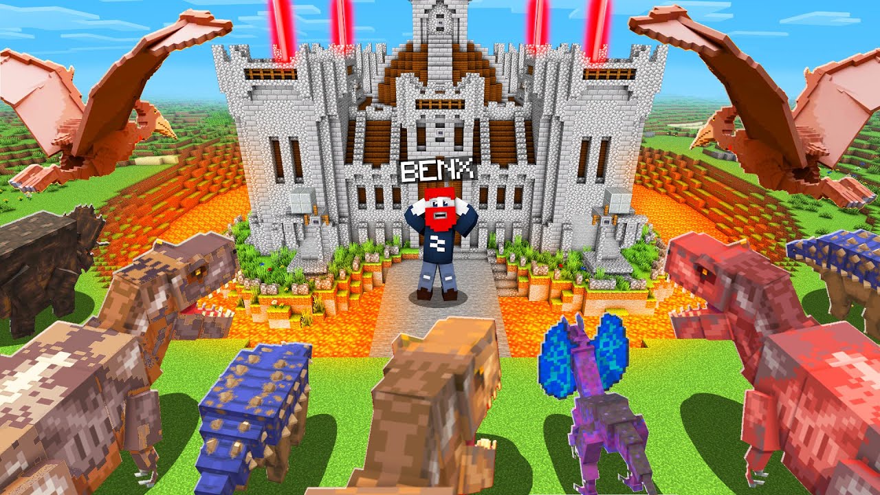 BENX BASE gegen DINOSAURIER ARMEE! Minecraft