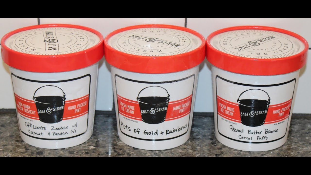 Salt & Straw Ice Cream: OffLimits Zombie & Pandan, Pots of Gold & Rainbow, PB Brownie Cereal Puffs