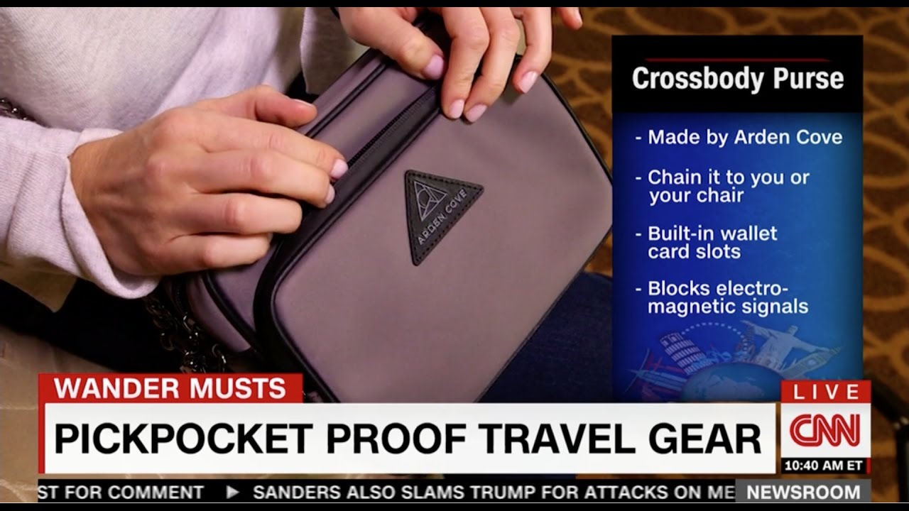 Pickpocket Proof Gear | Anti-Theft Bag on CNN Money WanderMusts 11 Feb 2017