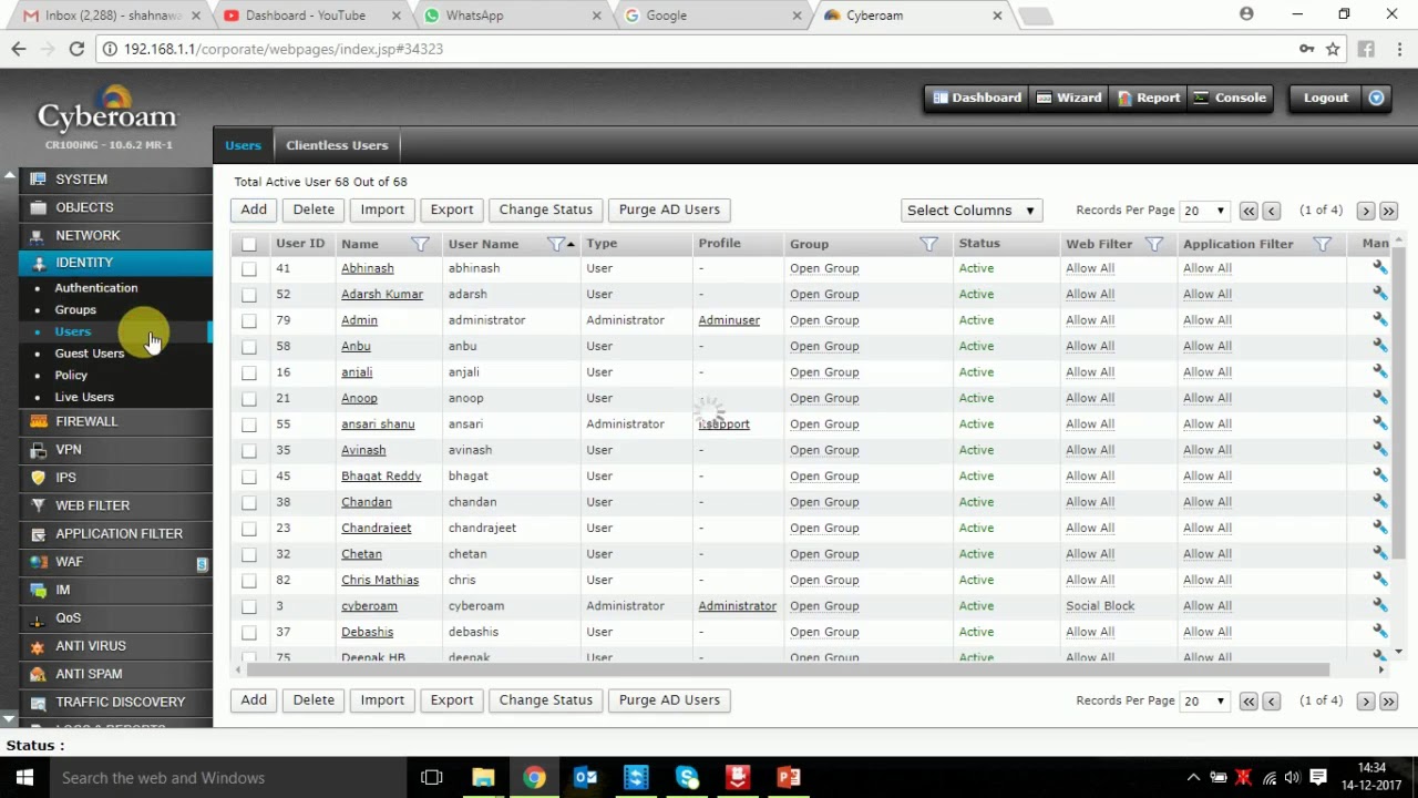 HOW TO CREATE USER ON CYBER-ROAM FOR CAPTIVE PORTAL