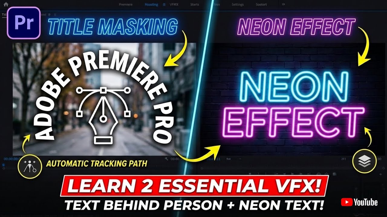 شرح هم ال title mask وشرح عن neon effect ( part 8 )