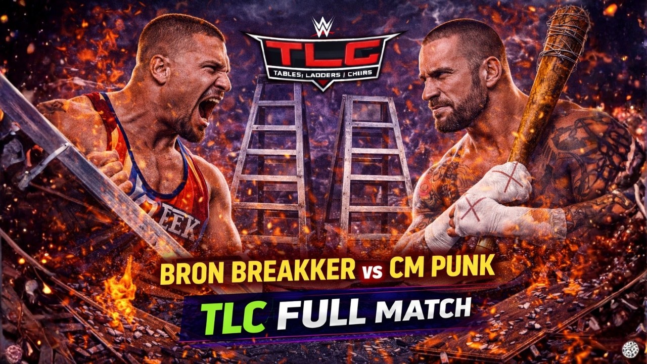 Bron Breakker vs CM Punk – TLC Full Match 🔥 Brutal Ladder War! | WWE 2K25