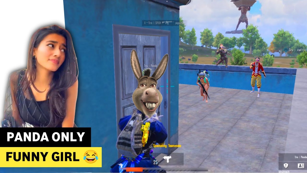 PANDA ONLY FUNNY GIRL #funny PUBG MOBILE FUNNY MOMENTS SAMSUNG,A3,A5,A6,A7,J2,J5,J7,S5,S7,S9,A10,A20
