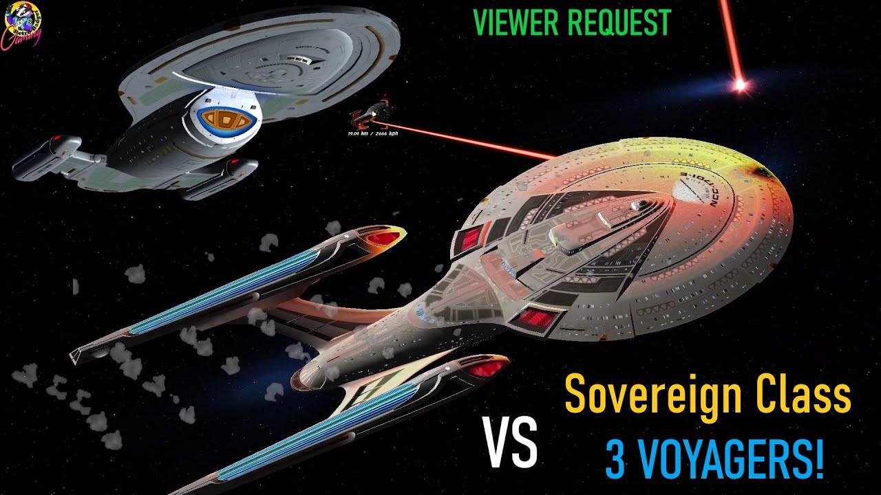 Viewer Request - USS Enterprise E VS 3 USS Voyager's - Star Trek Starship Battles