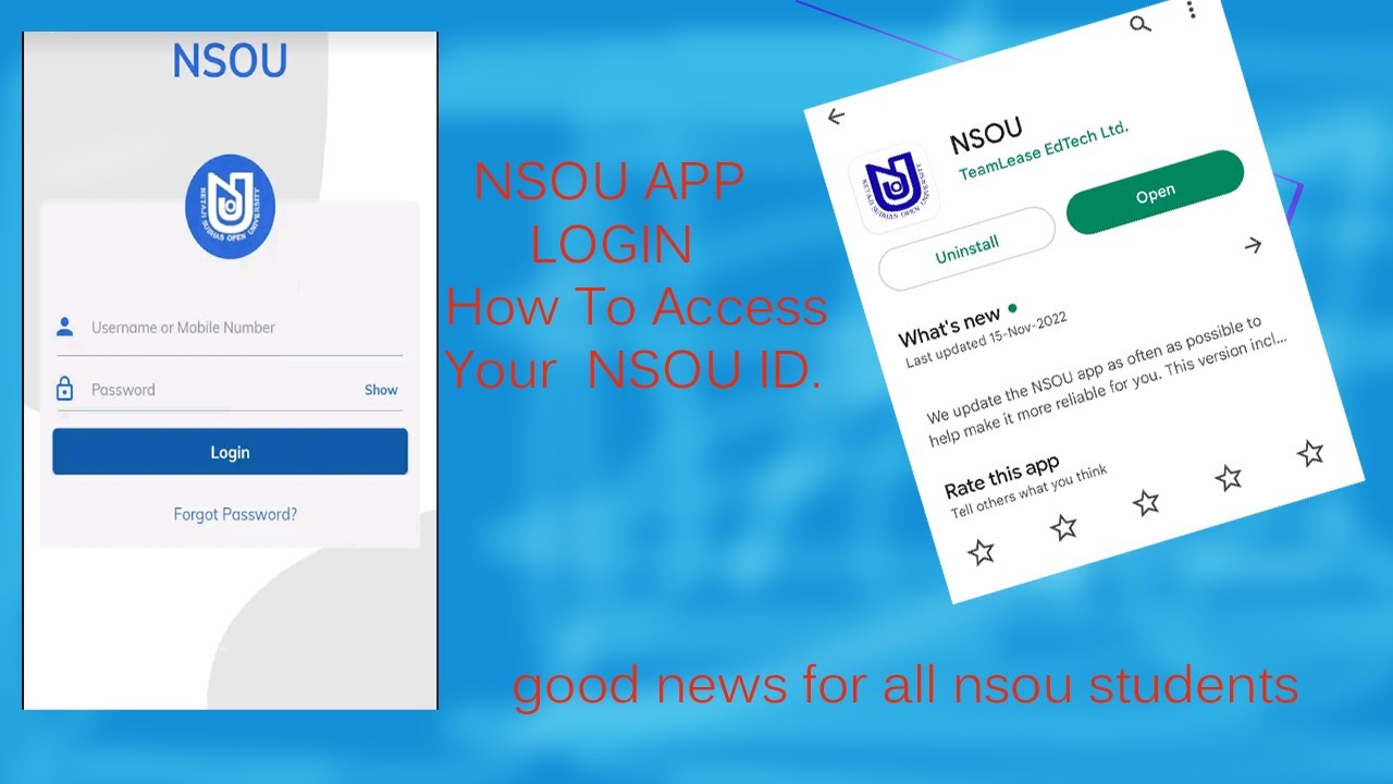 NSOU STUDENTS ID LOGIN PROCESS_NSOU 2023