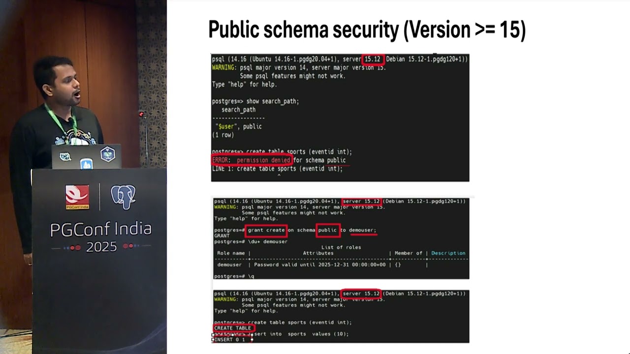 PGConf India 2025: Enhancing Security in PostgreSQL by Kshetrapaldesi Tutika from Microsoft