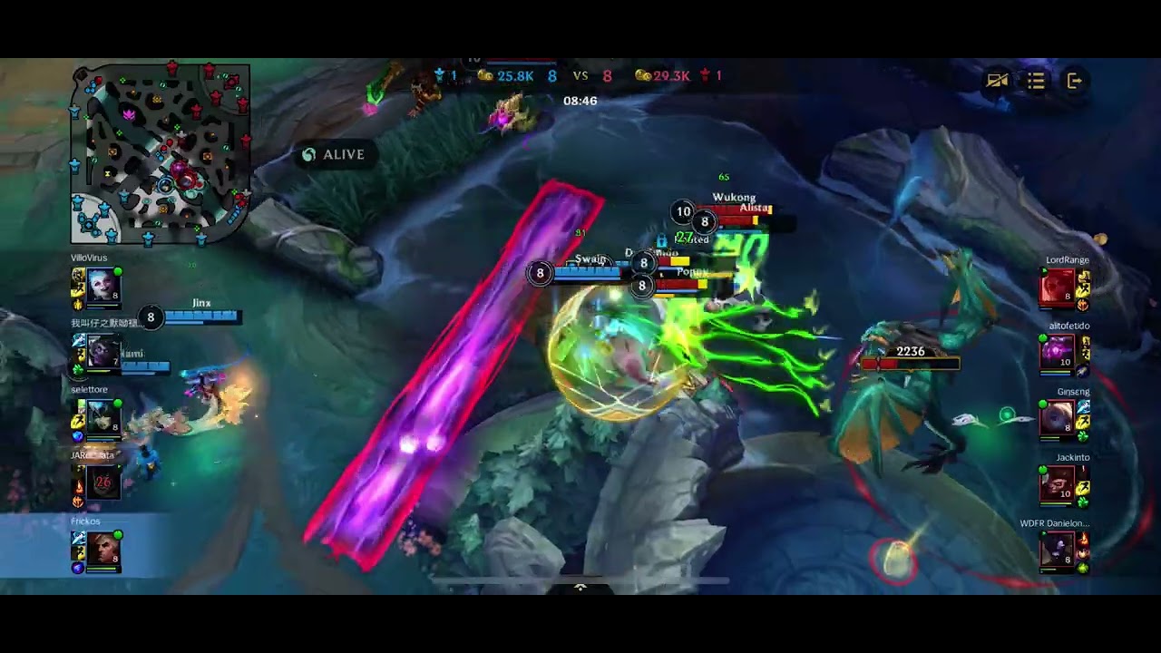 Wild Rift - Swain Jungler?! - Mundo tried hard to troll, unlucky kid, next time!