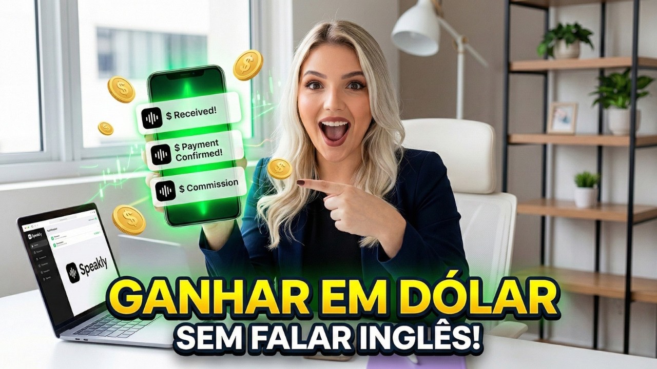 Como Ganhar em Dólar sem falar Inglês fluente (O Segredo do SPEAKLY) 💸 | Mari Rel