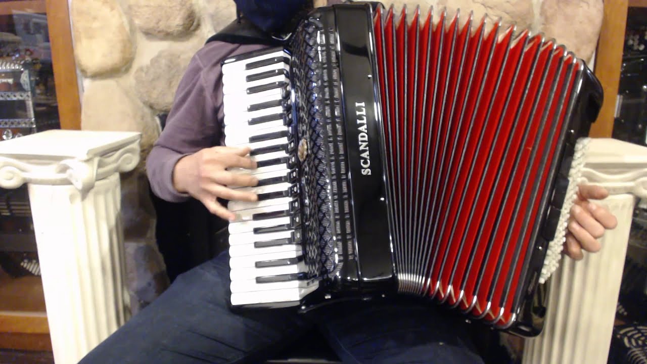 SCANPOLIXM96BK - Black Scandalli Polifonico IX Piano Accordion LMMM 37 96 $4499